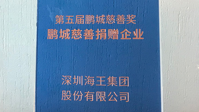 2020年，海王集團(tuán)榮獲第五屆鵬城慈善獎(jiǎng)